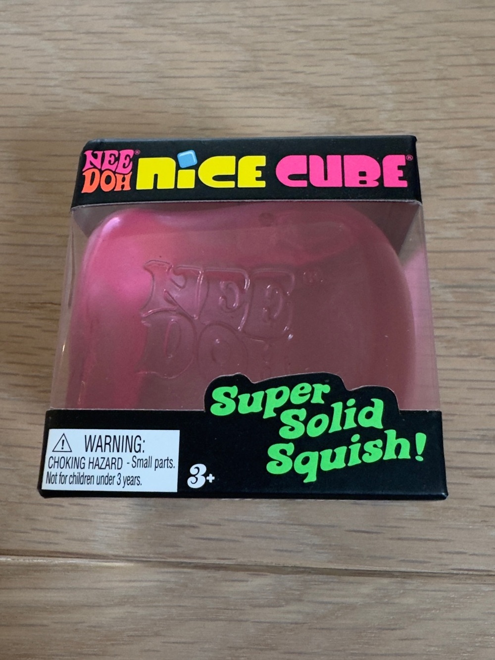 REAL NeeDoh Nice Cube - Pink Nee Doh toy squishy NEW NWT